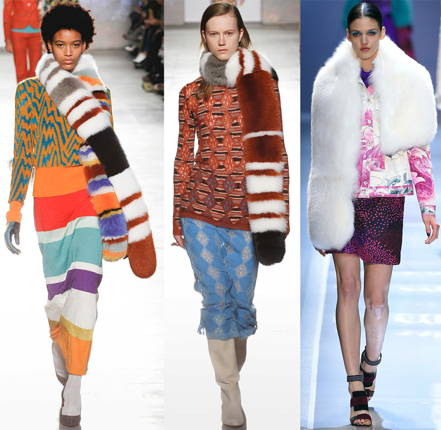 Belles écharpes de fourrure