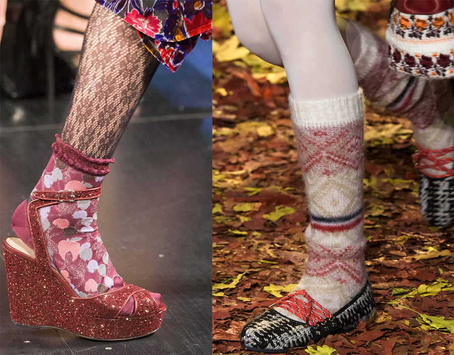 Tendance mode chaussures et chaussettes
