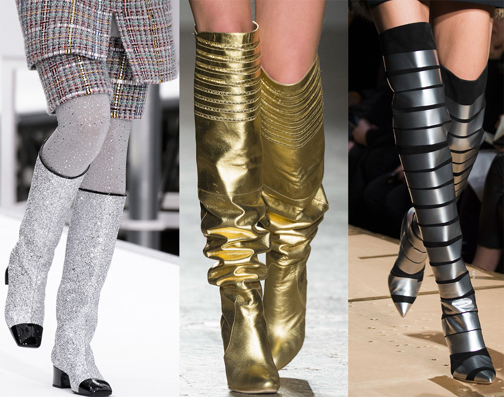 Bottes pour femmes brillantes