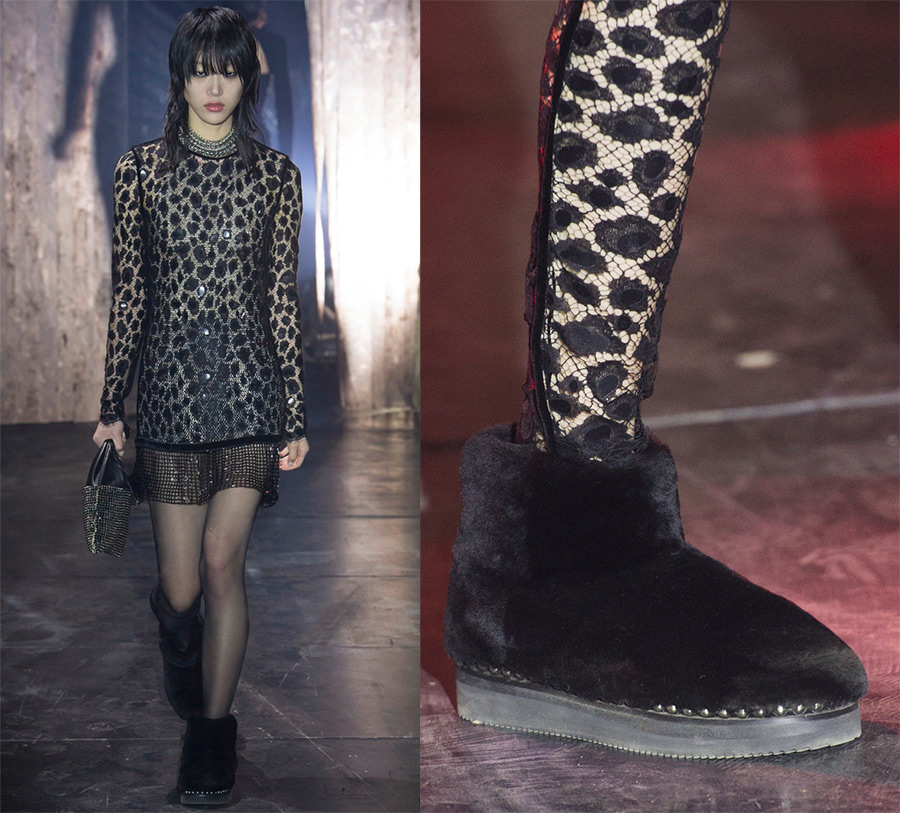 chaussures de fourrure de saison froide