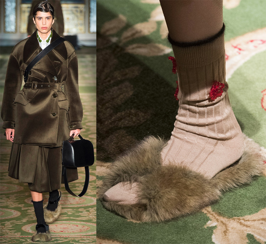 chaussures de fourrure