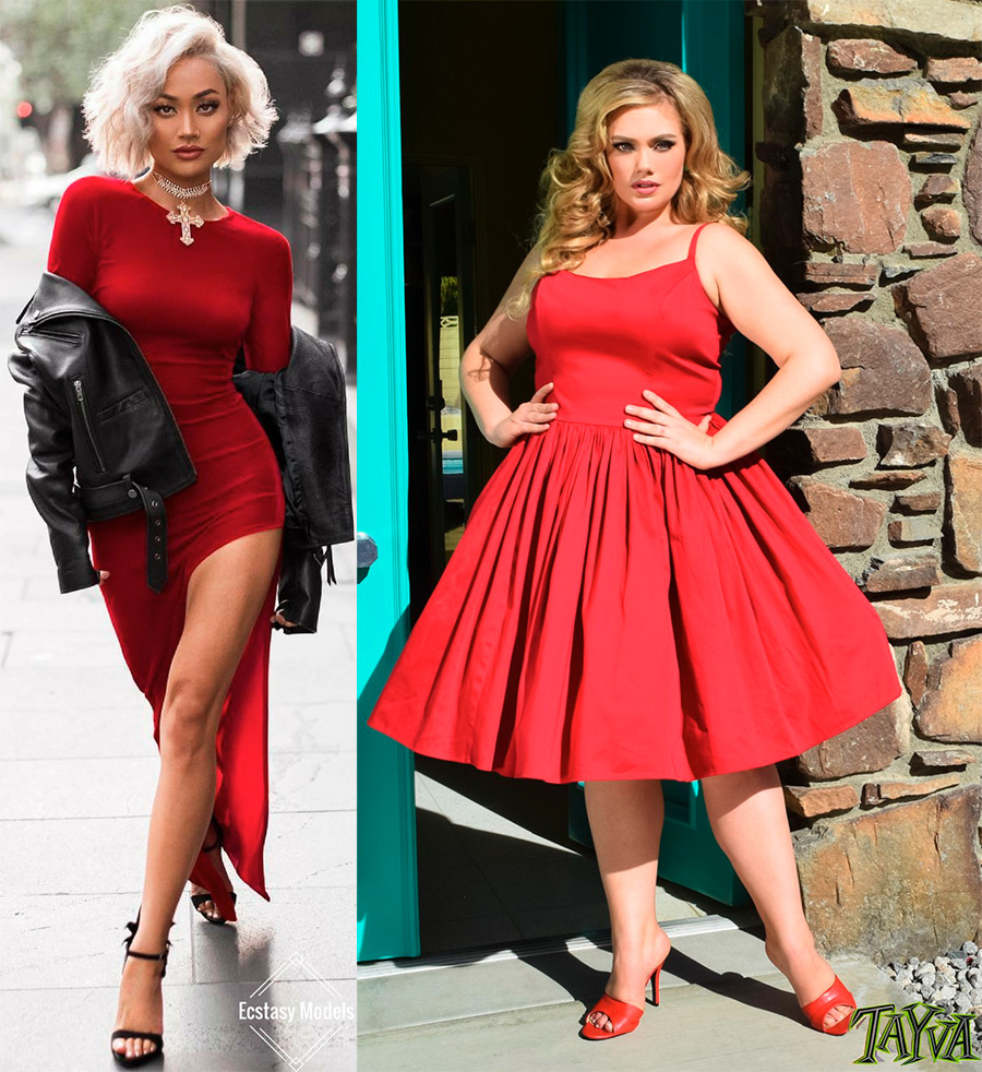 Style pin-up dans les vêtements et le maquillage