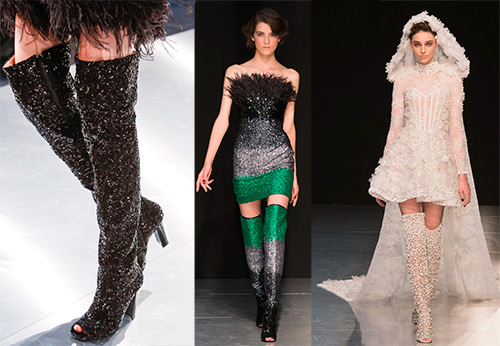 Bottes de soirée et de mariage cuissardes