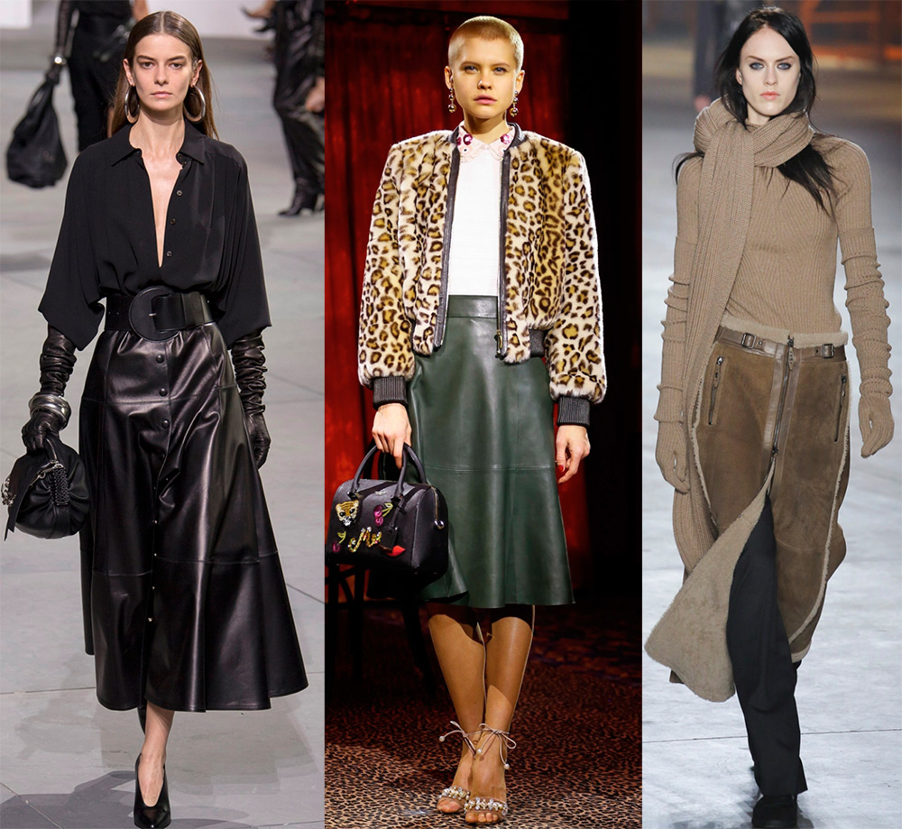 Jupes longues en cuir