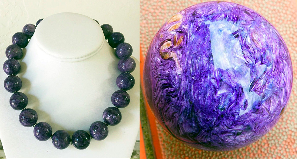 Pierre de charoïte violette