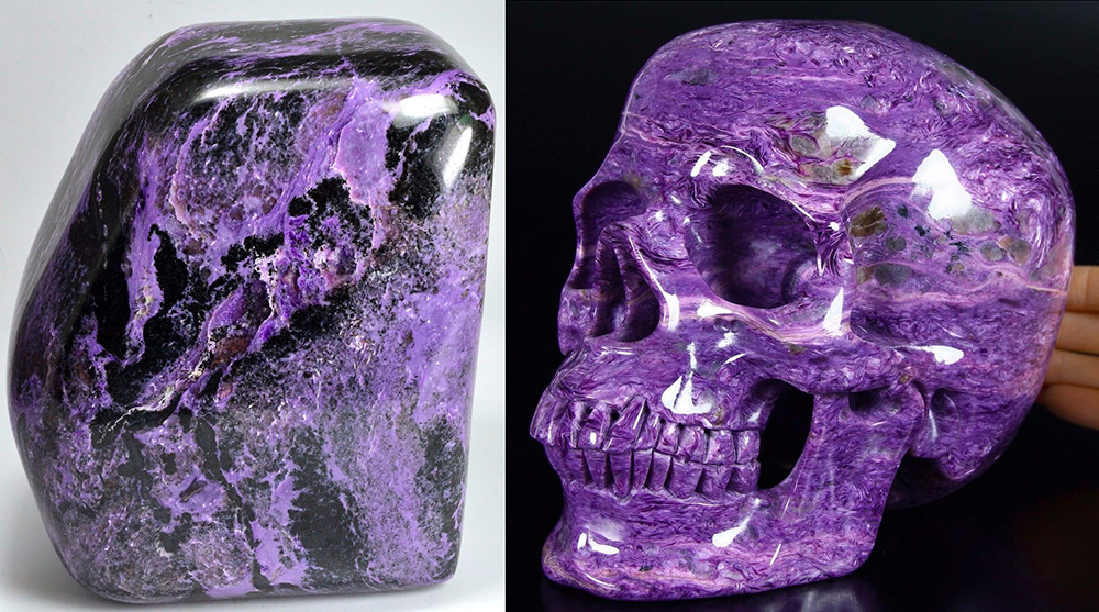 Pierre de charoïte violette