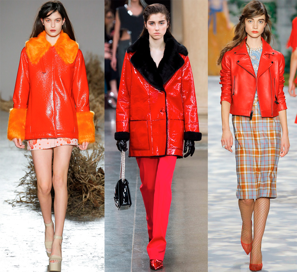 Vestes en cuir brillantes