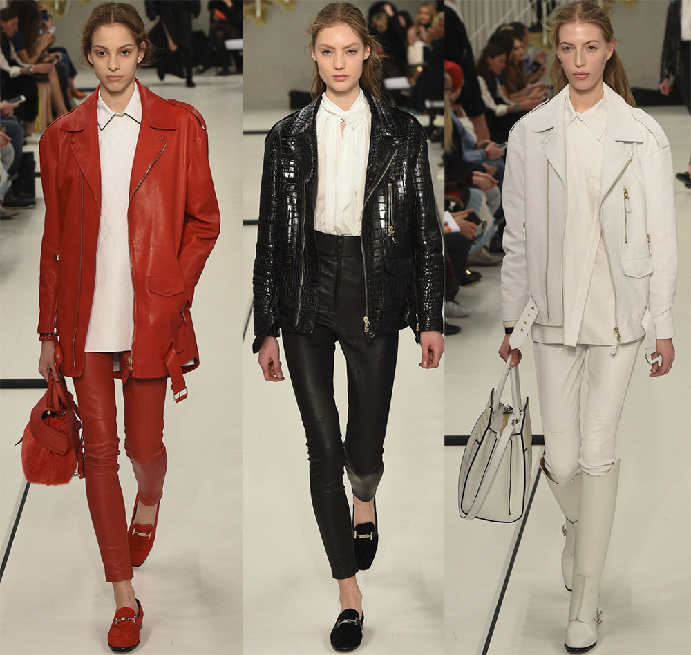 Pantalon en cuir Tods