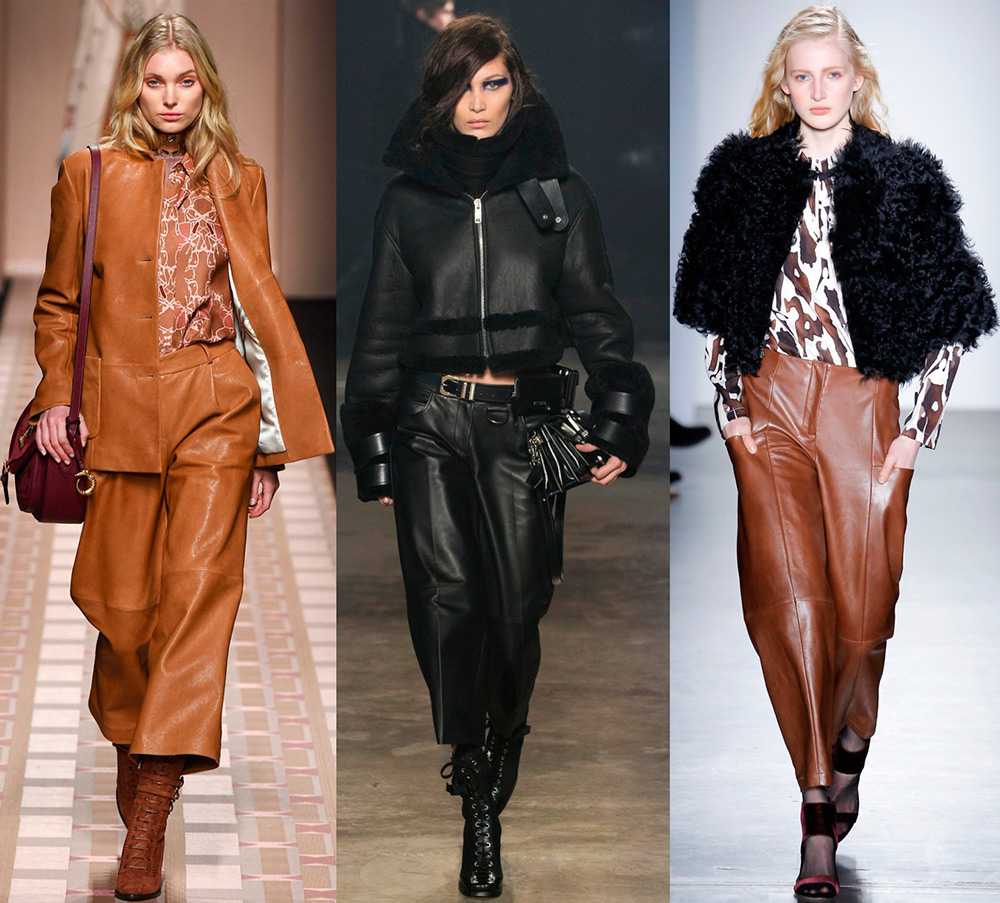 Pantalons en cuir pour femmes à la mode