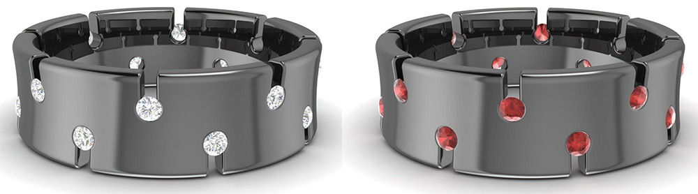 Belles bagues noires