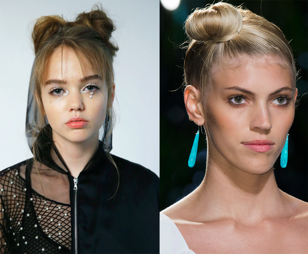 coiffure avec un chignon