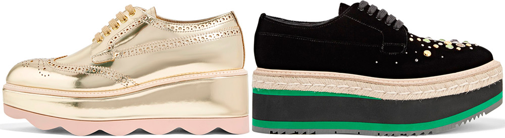 Chaussures à plateforme Prada pour femmes