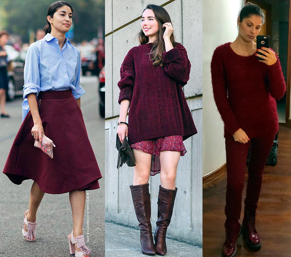 Couleur Marsala dans les vêtements - avec quoi combiner