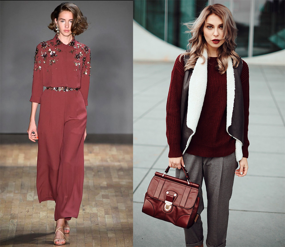 Images dans les tons de Marsala