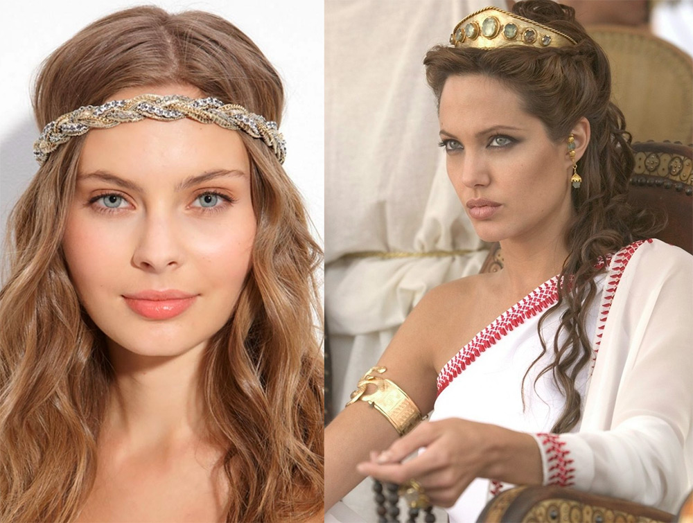 Coiffure grecque avec bandage