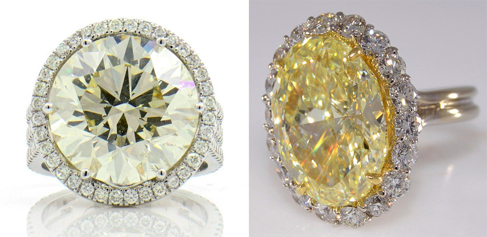 Bague avec un gros diamant