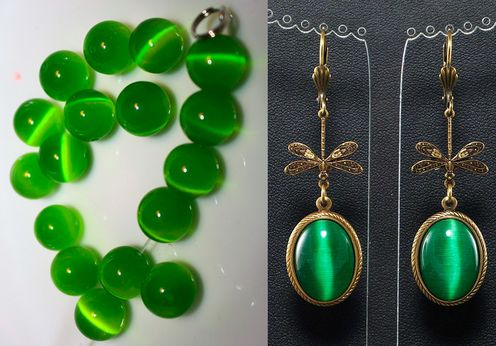 Boucles d'oreilles oeil de chat