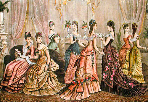 Robes des années 1870 - mode animée