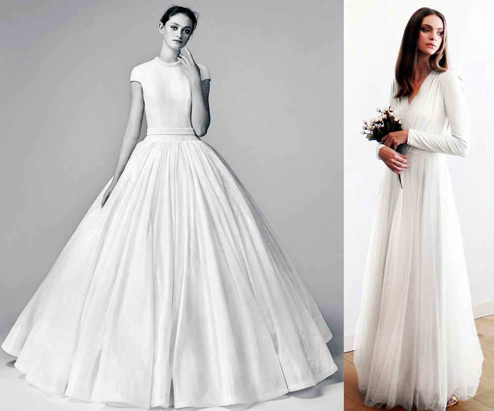 Robe de mariée dans le style du minimalisme