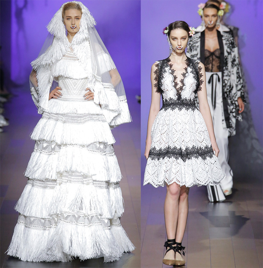 Robe de mariée à franges