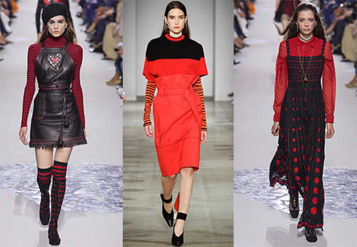 La combinaison du noir et du rouge - robes et looks tendance