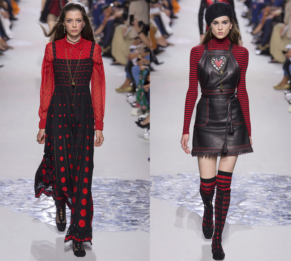 La combinaison du noir et du rouge - robes et looks tendance