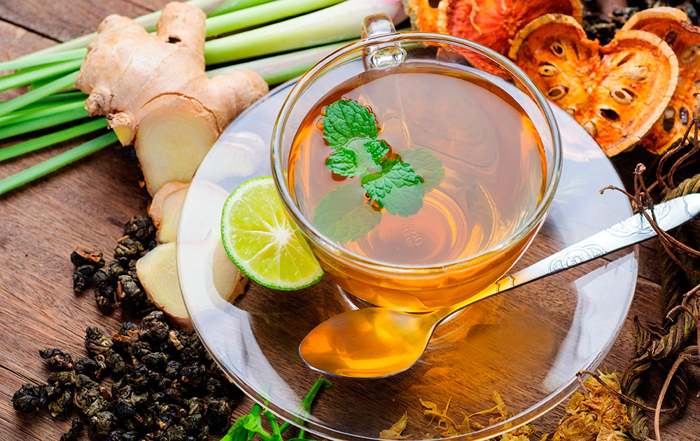 Thé au citron et au miel