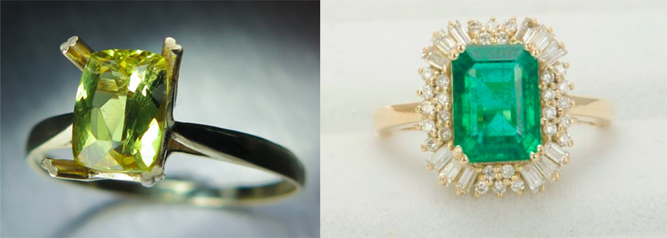 Bijoux avec verdelite