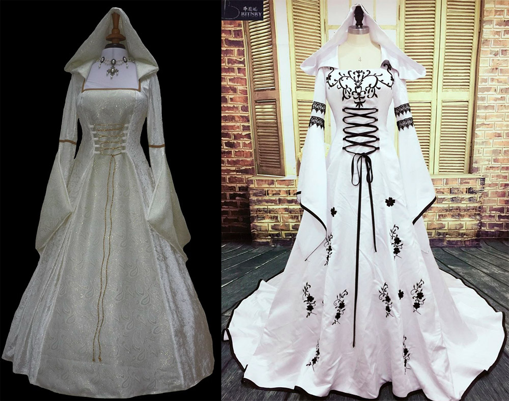 Robe de mariée de style médiéval