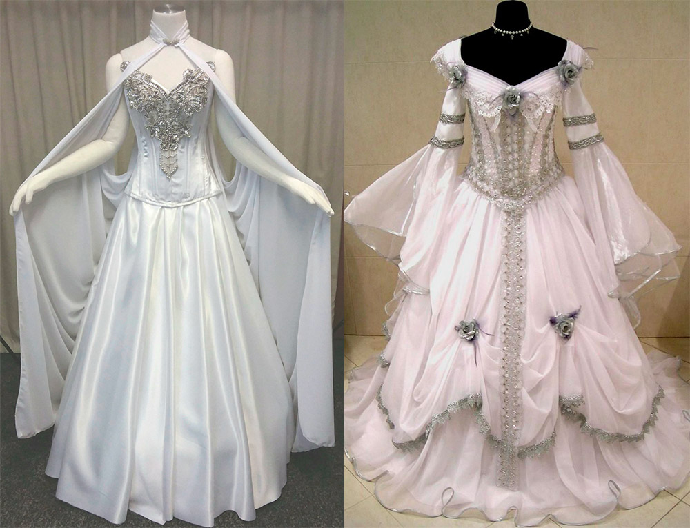 Robe de mariée de style médiéval