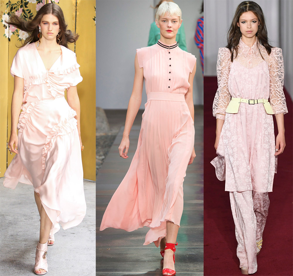 Des robes dans les tons roses