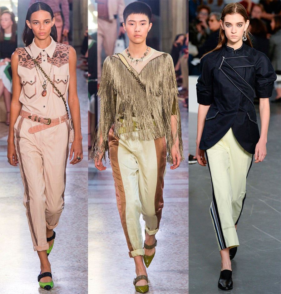 Pantalon femme à rayures