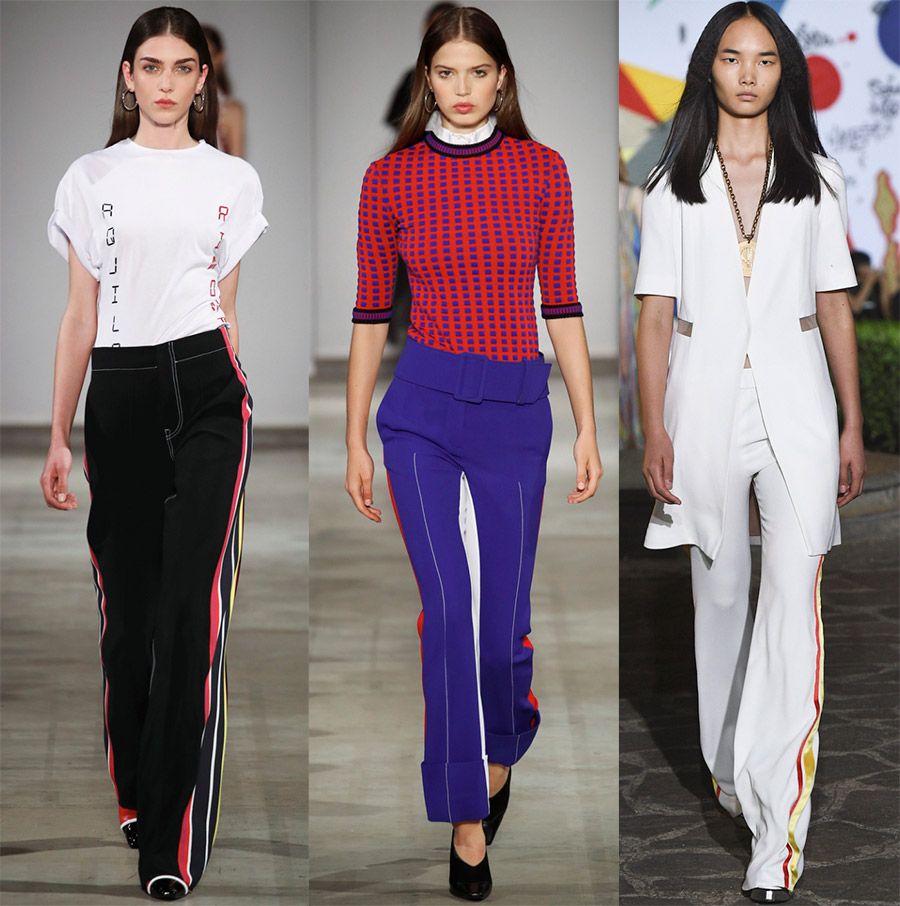 Pantalon femme à rayures