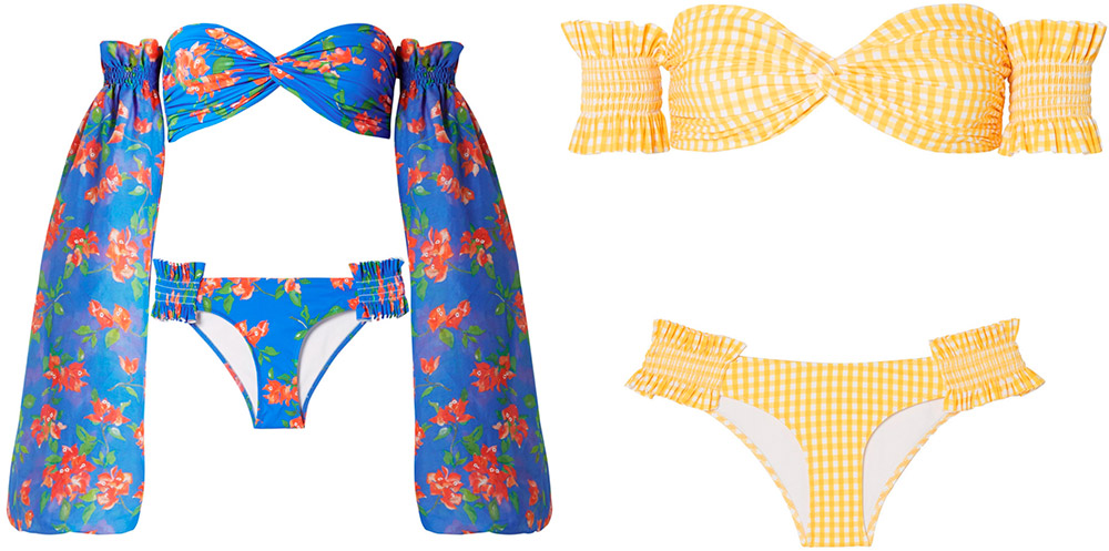 Maillots de bain à épaules dénudées