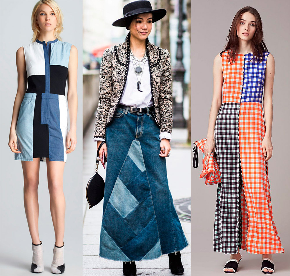 Style patchwork dans les vêtements