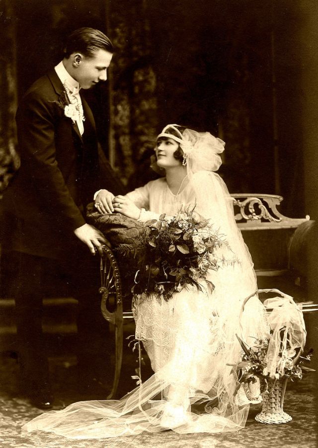 Mariage de style années 1920 et photos de mariage vintage