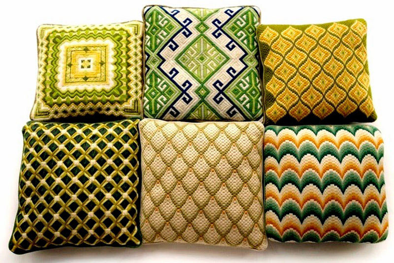 Bargello de broderie luxueux avec effet 3D