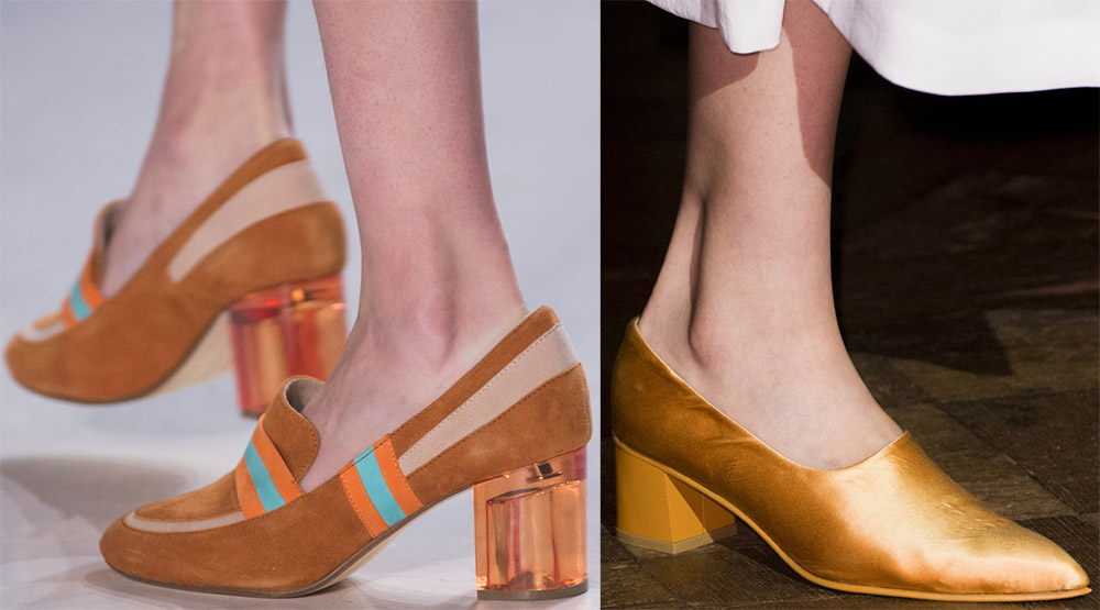 Chaussures à talons larges