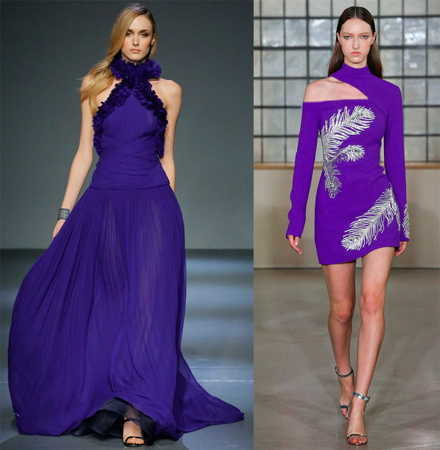 Robes violettes de luxe