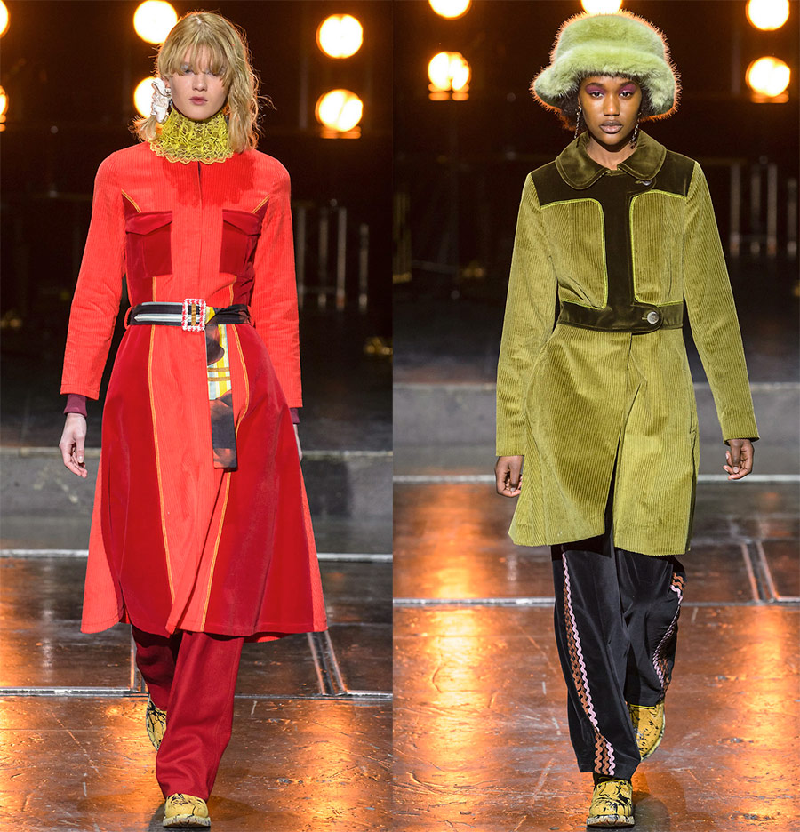 Manteau en velours côtelé pour l'automne