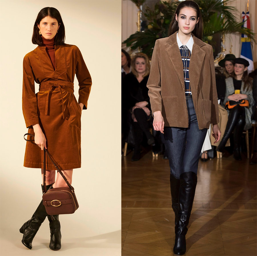 Robes et costumes pour femmes en velours côtelé 2025-2026