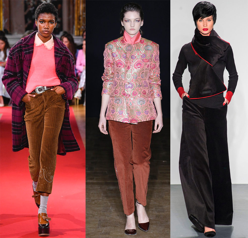 Pantalon en velours côtelé femme