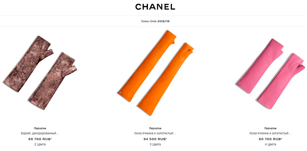 Gants mitaines de Chanel