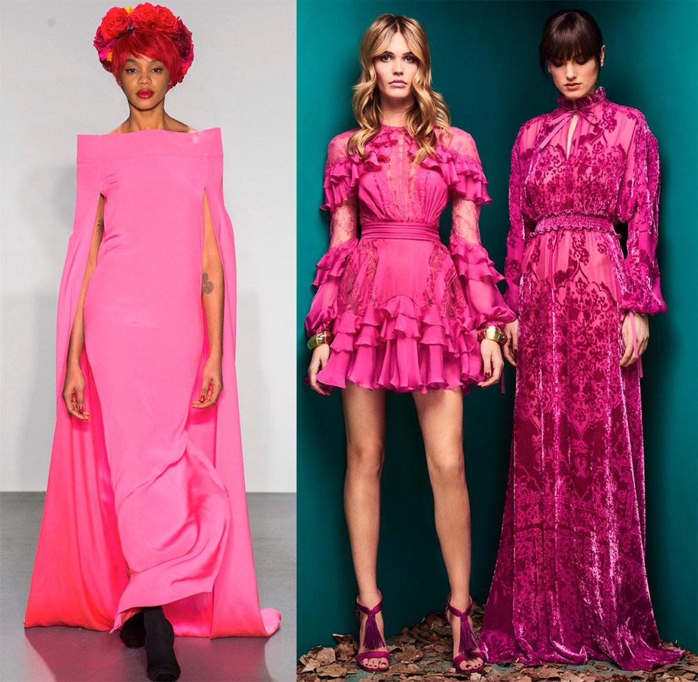 Robes de soirée et décontractées dans les tons roses