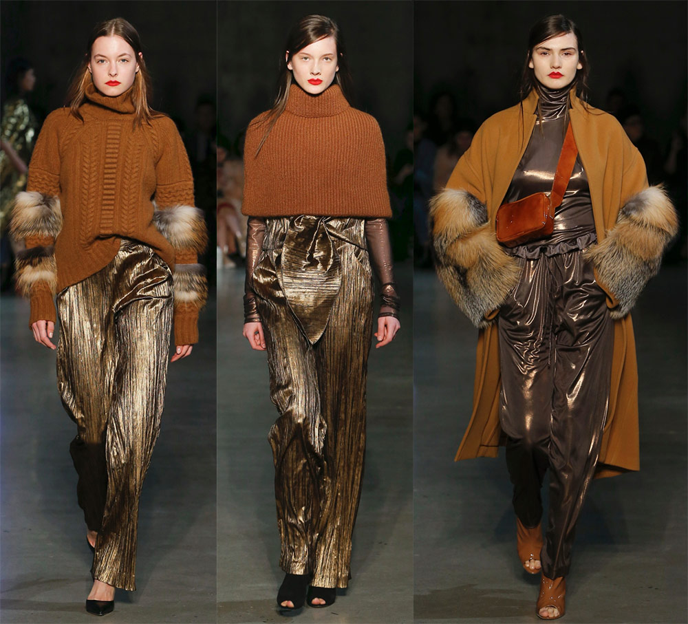 Pantalons brillants à la mode