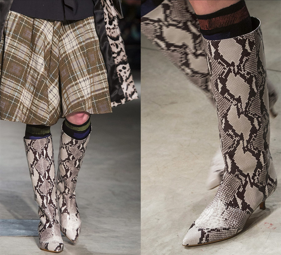 Bottes pour femmes en peau de python