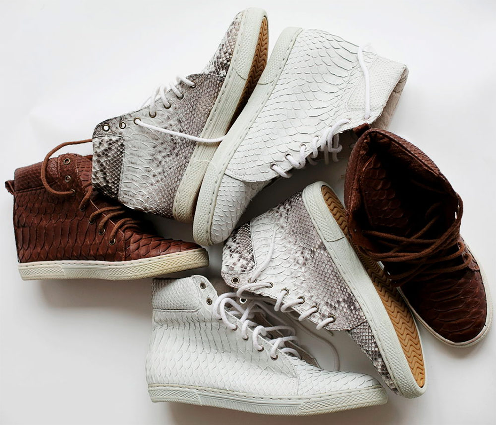 Chaussures à la mode en cuir de python - 2025-2026