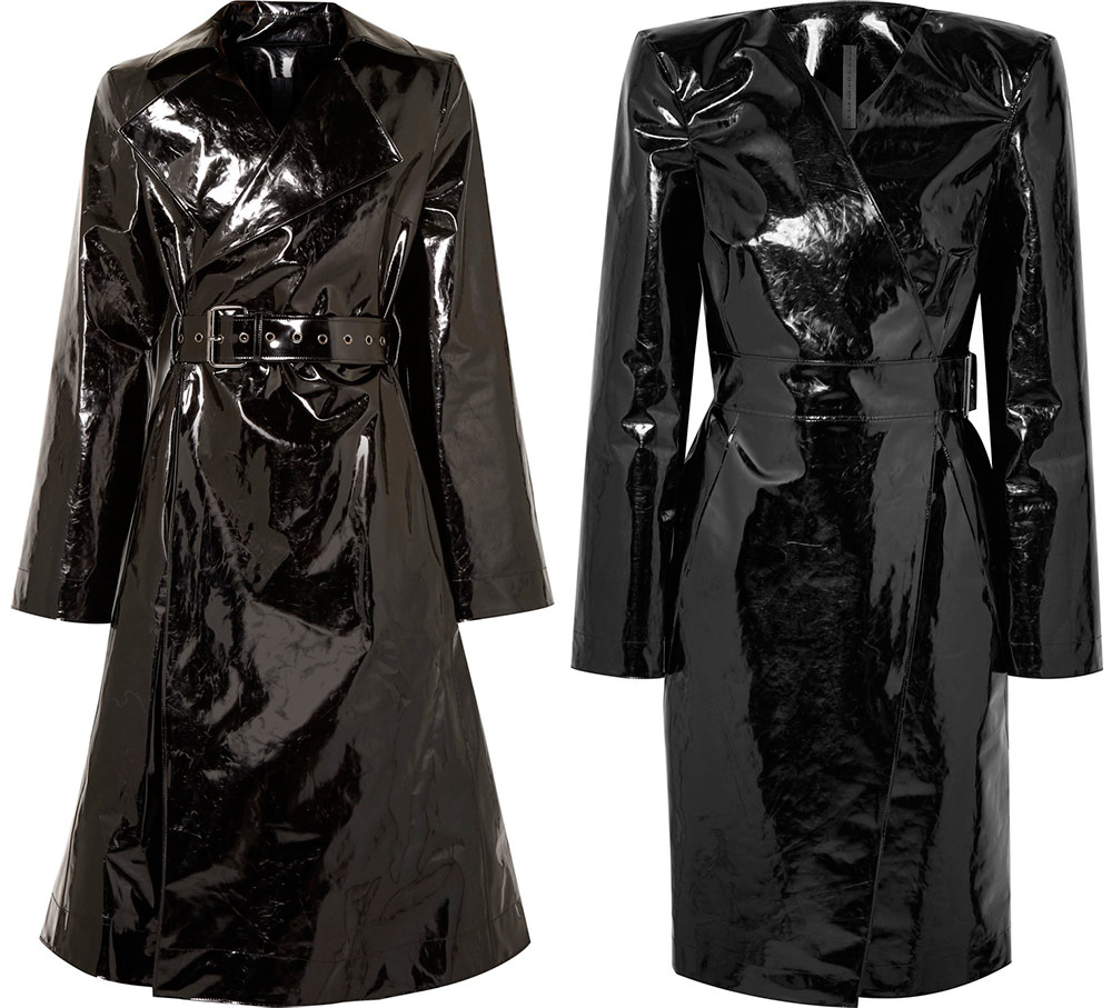 Fille à la mode vêtue de PVC