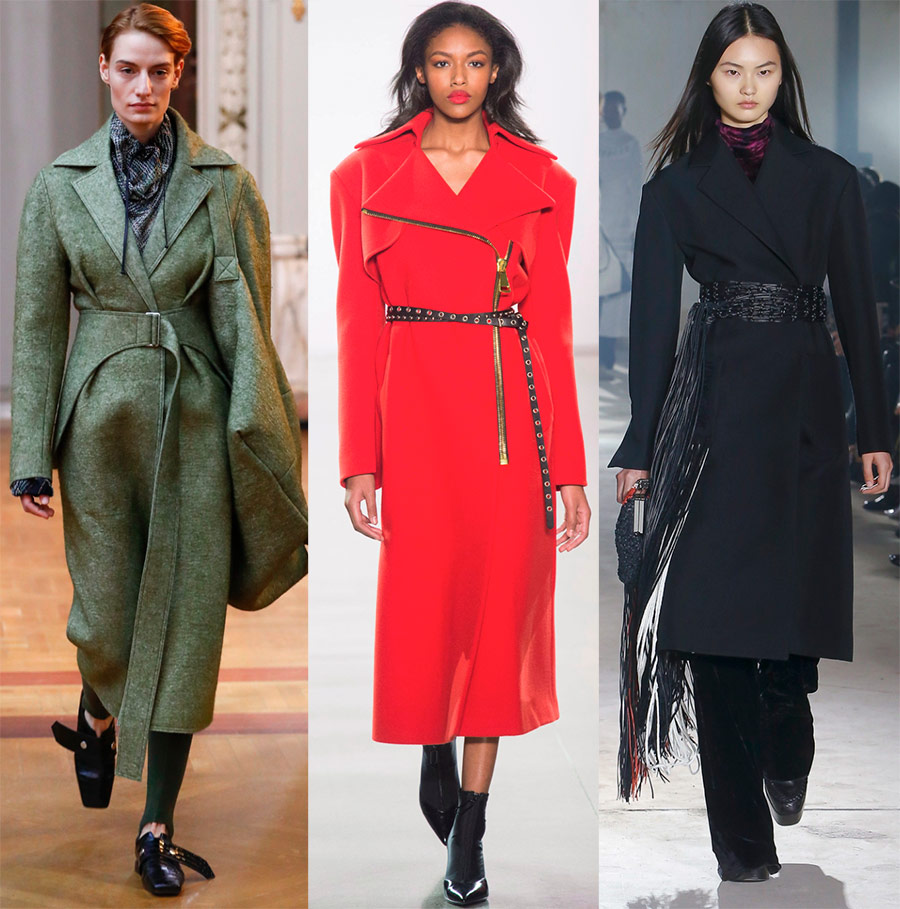 Manteau à la mode avec une ceinture