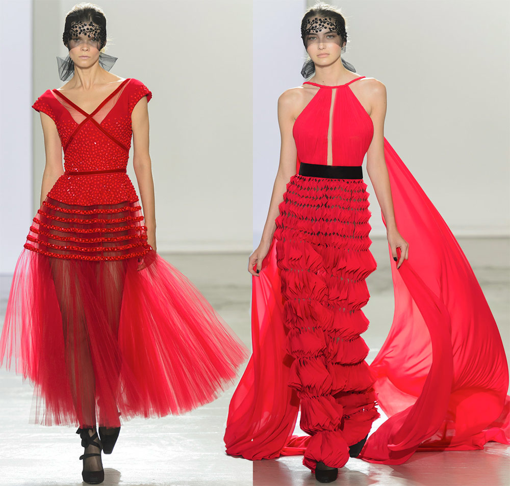 Belles robes en rouge